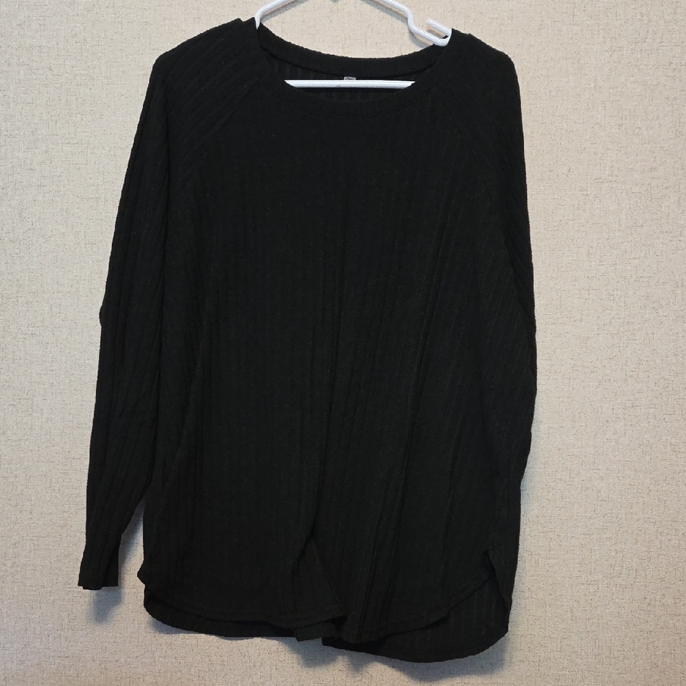 Black Ribbed Sweater